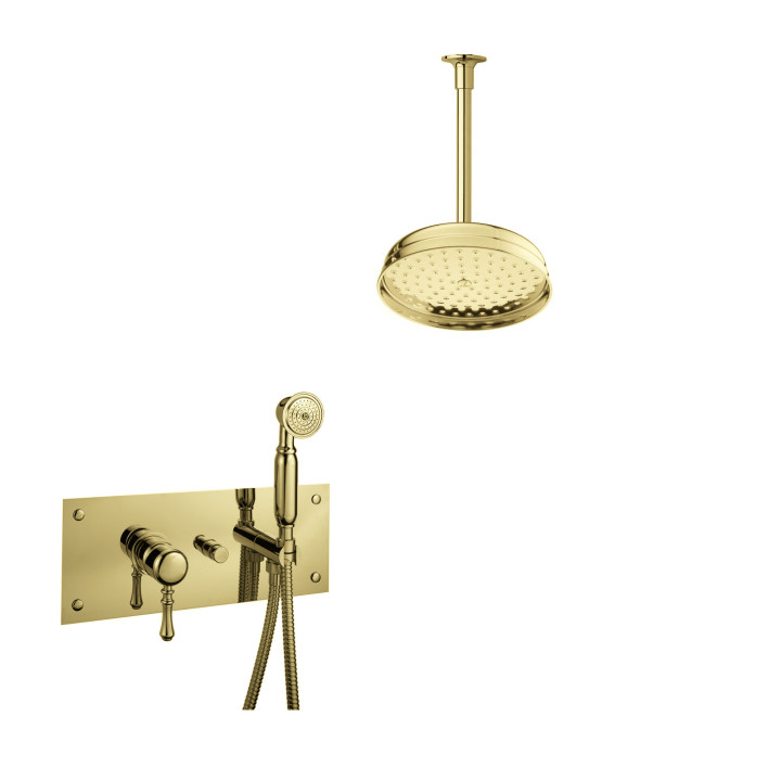 Massivmessing-Dusche – 6022 Florence, deckenmontiert