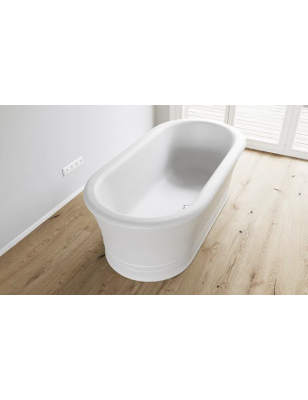 Baignoire en Quartz - Victorienne | Baignoire Autoportante en Surface Solide avec Élégance Intemporelle