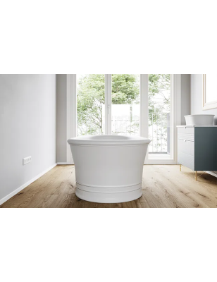 Baignoire en Quartz - Victorienne | Baignoire Autoportante en Surface Solide avec Élégance Intemporelle