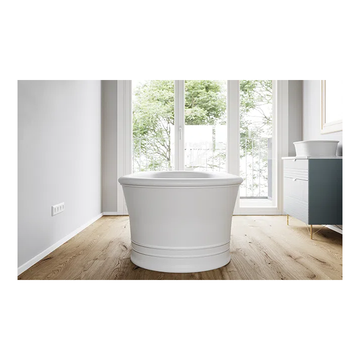 Badewanne in Quarz – Viktorianisch | Freistehende Badewanne aus massivem Material mit zeitloser Eleganz