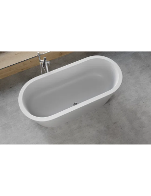 Baignoire en quartz – Perth | Baignoire autoportante à double extrémité en surface solide