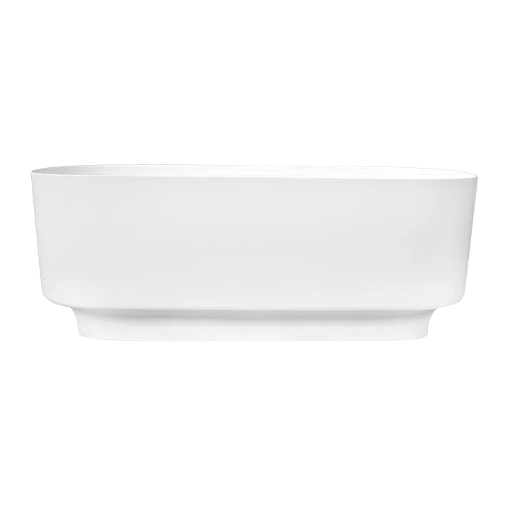 Badewanne in Quarz – Maasai | Freistehende Badewanne aus massivem Material mit skulpturalem Sockel