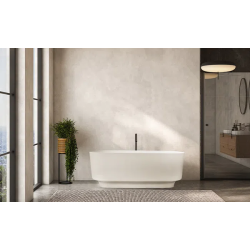 Ванна из кварца – Маасай | Отдельно стоящая ванна из твердой поверхности с изысканным основанием