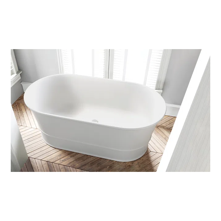 Baignoire en Quartz – Julia | Baignoire Autoportante en Surface Solide