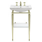 Lavabo sur cadre Astoria Deco' petit avec étagère en verre