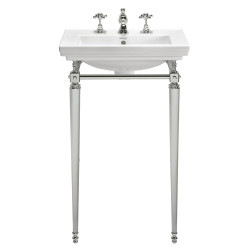 Handfat på ställning Astoria Deco´ Liten | Kompakt klassiskt konsolhandfat i krom, mässing, nickel, brons, koppar & guld