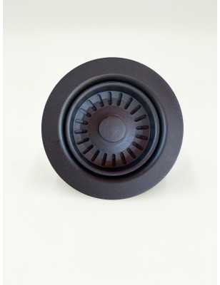 Strainer waste for kitchen sink mat black