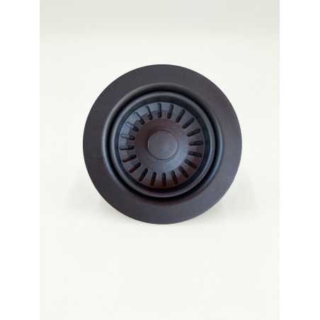 Strainer waste for kitchen sink mat black