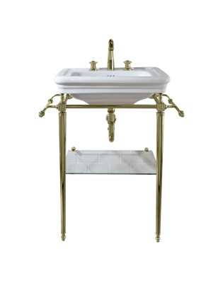 Sink on frame Venice Vergennes small | Compact console sink in chrome, brass, nickel, bronze, copper & gold