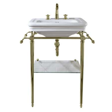 Sink on frame Venice Vergennes small | Compact console sink in chrome, brass, nickel, bronze, copper & gold