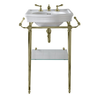 Lavabo sur cadre Venice Cloak | Lavabo console compact en chrome, laiton, nickel, bronze, cuivre & or
