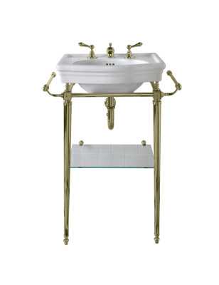 Sink on frame Venice Cloak | Compact console sink in chrome, brass, nickel, bronze, copper & gold