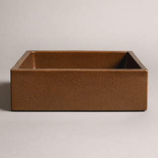 Lavabo Rectangular de Piedra de Lava Esmaltada – Etna Sicilia | Hecho a mano