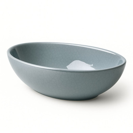 Glazed Lava Stone Oval Washbasin – Handcrafted Etna Basin | Sicily