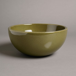 Glazed Lava Stone Round Washbasin – Handcrafted Etna Basin | Sicily