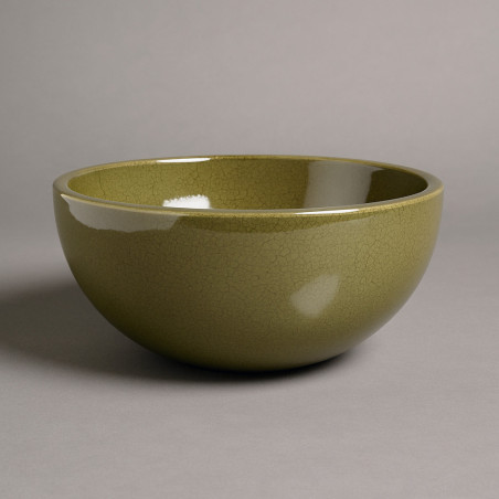 Glazed Lava Stone Round Washbasin – Handcrafted Etna Basin | Sicily