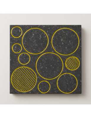 Carreaux en pierre de lave émaillée Cercles – Etna Sicile | Design Volcanique Graphique