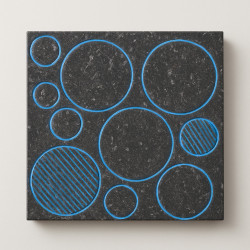 Глазурованные плитки из лавового камня Circles – Этна, Сицилия | Графический вулканический дизайн