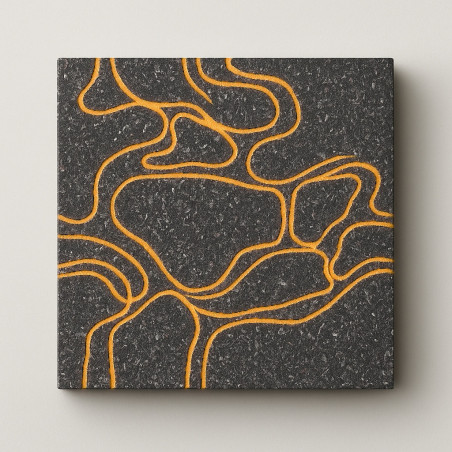 Flow Glazed Lava Stone Tiles – Etna Sicily | Organic Volcanic Design