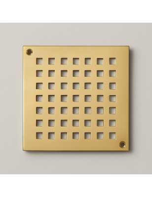 Mässingsgaller 140×140 mm – Blücher golvbrunn