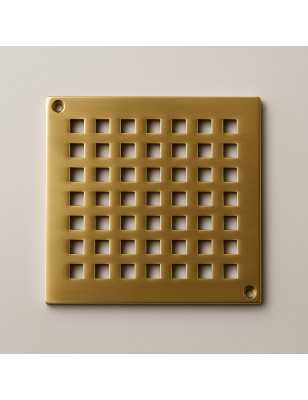 Mässingsgaller 140×140 mm – Bronzefinish | Blücher golvbrunn