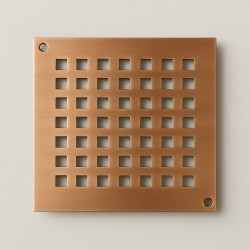 Griglia in ottone 140×140 mm – Finitura rame | Blücher