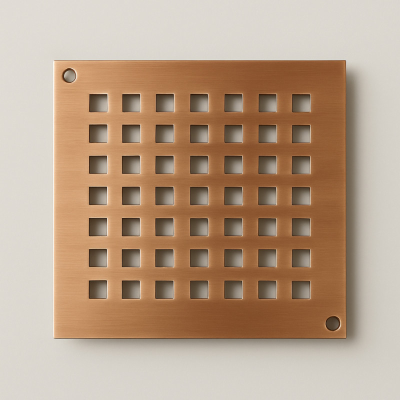 Grate In Brass For Blücher Floor Drain With Copper Finish