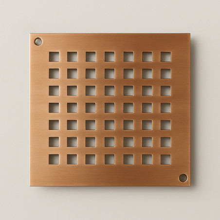 Griglia in ottone 140×140 mm – Finitura rame | Blücher