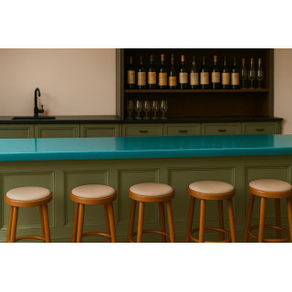 Piano in pietra lavica smaltata dell'Etna 2 cm – Colore personalizzato, Interno/Esterno
