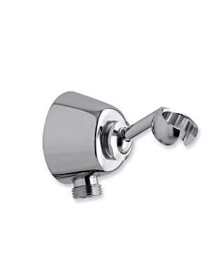 Hand shower holder with water connection