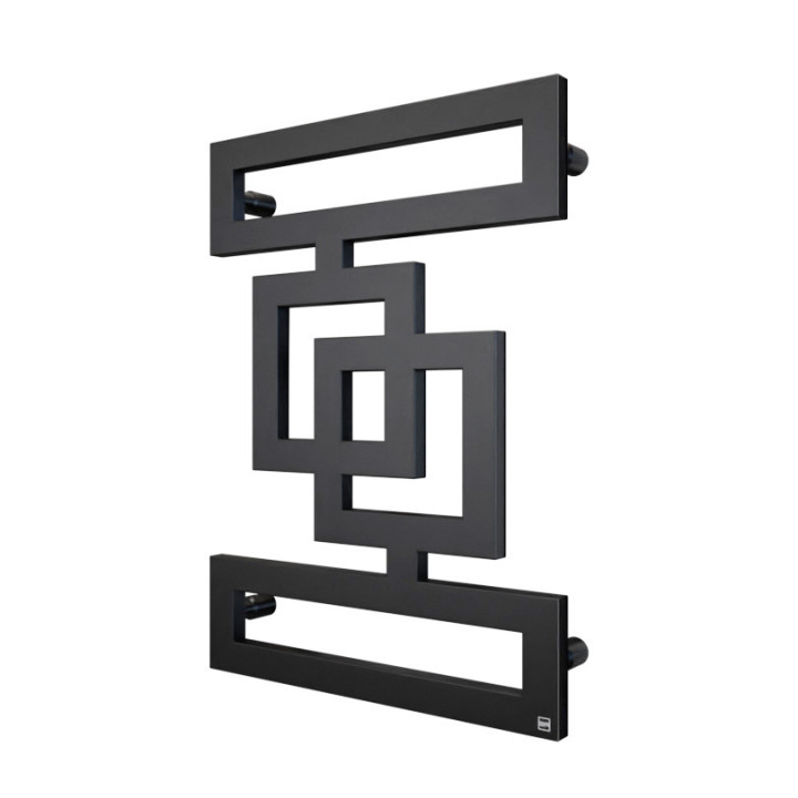 Square towel warmer – geometric design in chrome & colors