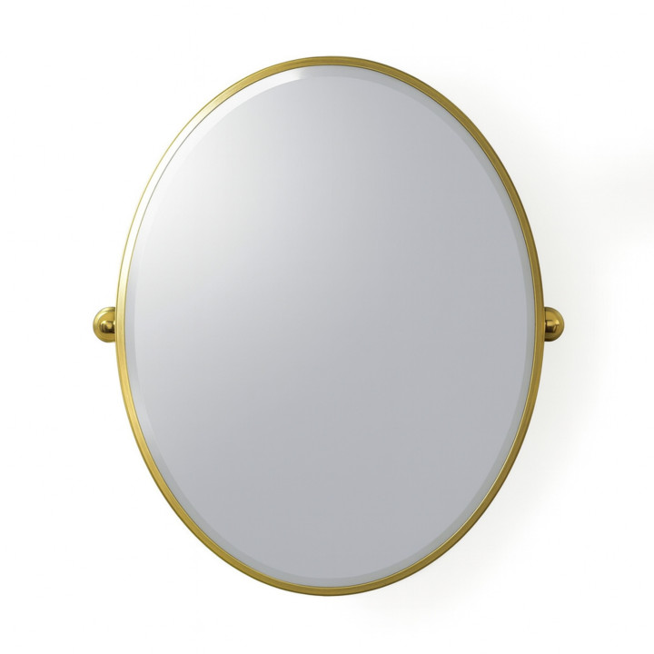 Jules Mirror — Oval Pivot Bathroom Mirror in Chrome | Bellistri ApS