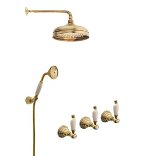 Douche en laiton massif - 6022 Penelope mural | Bellistri ApS