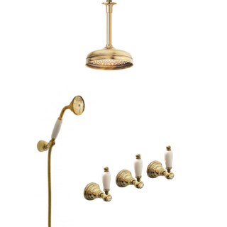 Douche en laiton massif - 6022-L Penelope Loft Montée | Bellistri ApS