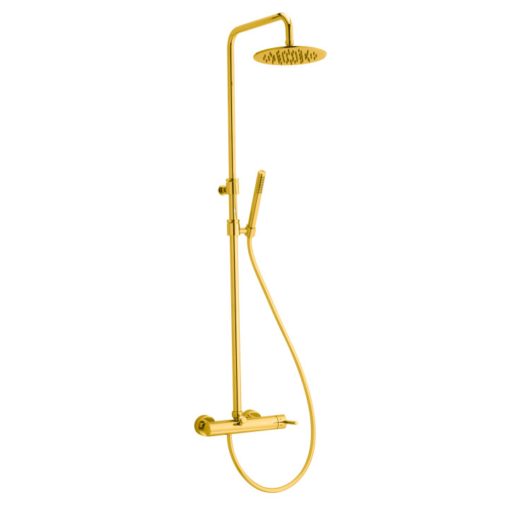 Système de douche 23186 Capri – chrome, laiton, noir mat, nickel