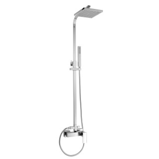 Système de douche 34185 Tropea | Pomme de douche et douchette chromées
