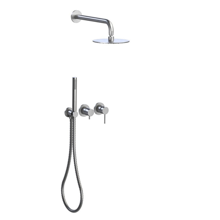 Système de douche encastré 65075 Taormina | Acier inoxydable