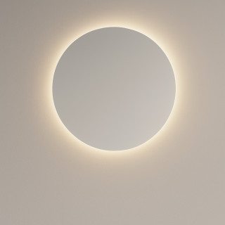 Spejl rund bagbelyst | LED-badeværelsesspejl i moderne skandinavisk design