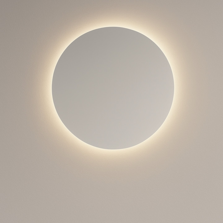 Spegel rund bakbelyst | LED-badrumsspegel i modern skandinavisk design