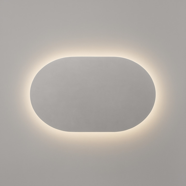 Spegel oval bakbelyst | LED-badrumsspegel 100x40 & 120x50