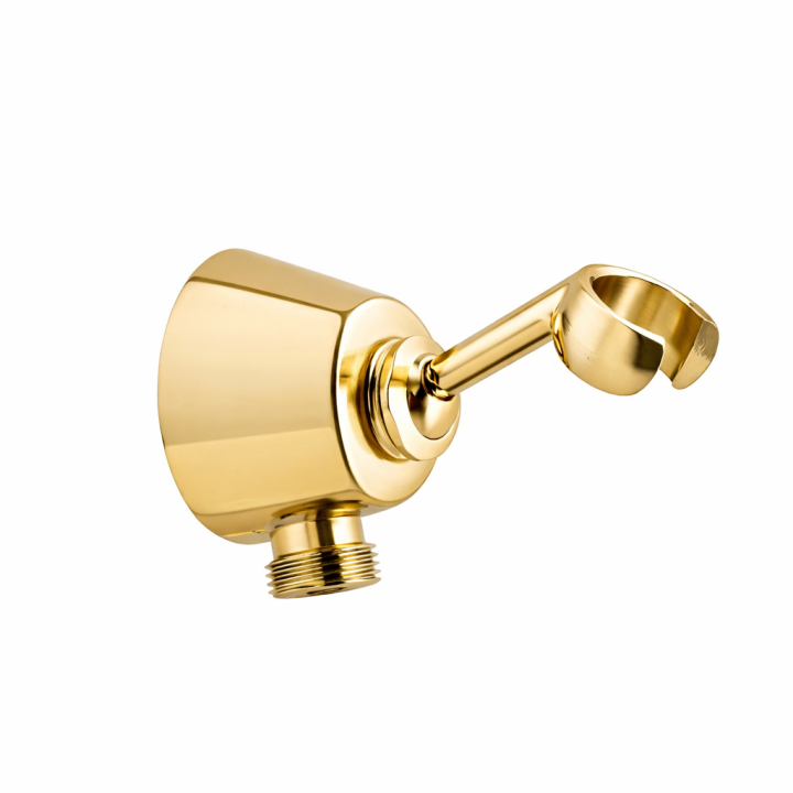 Hand Shower Holder with Water Connection in Solid Brass