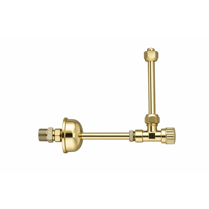 Stop valve for toilet cistern in brass