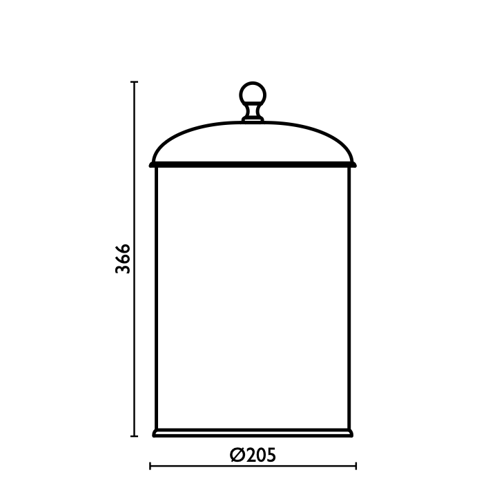 Trash Bin RE 916 | Lidded Bathroom Waste Bin