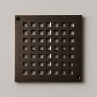 Galler i Burnished brass 140×140 mm – Blücher golvbrunn