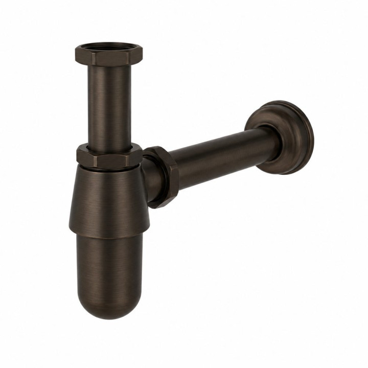 Siphon en laiton massif – Siphon bouteille pour lavabo apparent