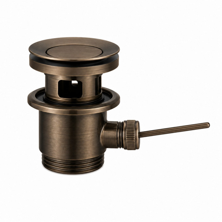 Válvula de desagüe elevable en latón macizo – Elegante y funcional