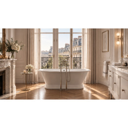 Paris fritstående badekar i støbejern | Bellistri