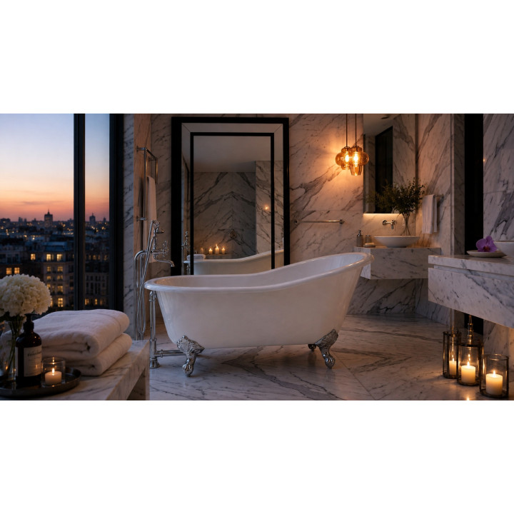 Milano Slipper-Badewanne aus Gusseisen | Bellistri