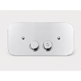 Double chasse Firenze | Plaque en laiton Geberit