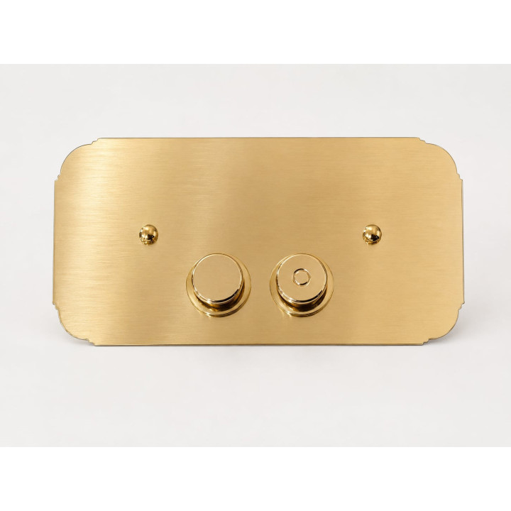 Double chasse Firenze | Plaque en laiton Geberit